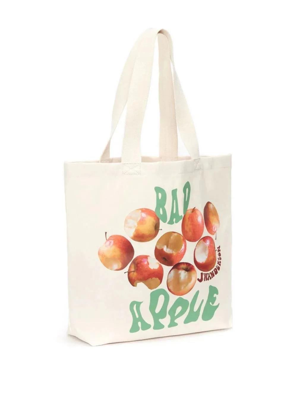 Apple-Print Tote Bag