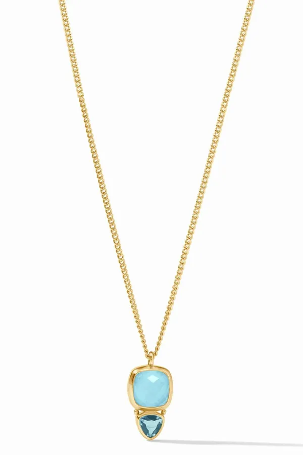 Aquitaine Duo Delicate Necklace - Iridescent Capri Blue | Julie Vos - SALE