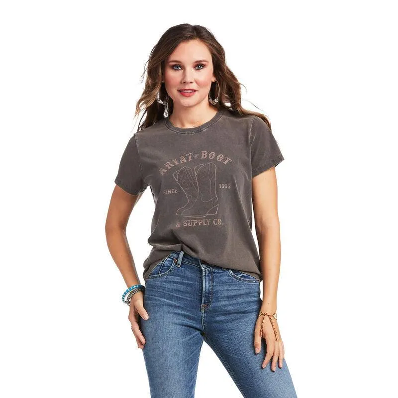 Ariat Women's Ariat Boot Charcoal Tee 10039542