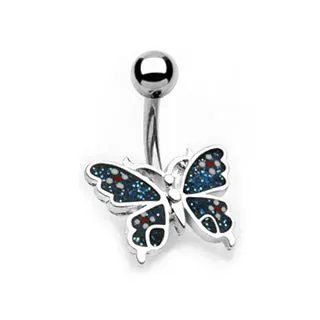 Art Deco Butterfly Belly Button Ring