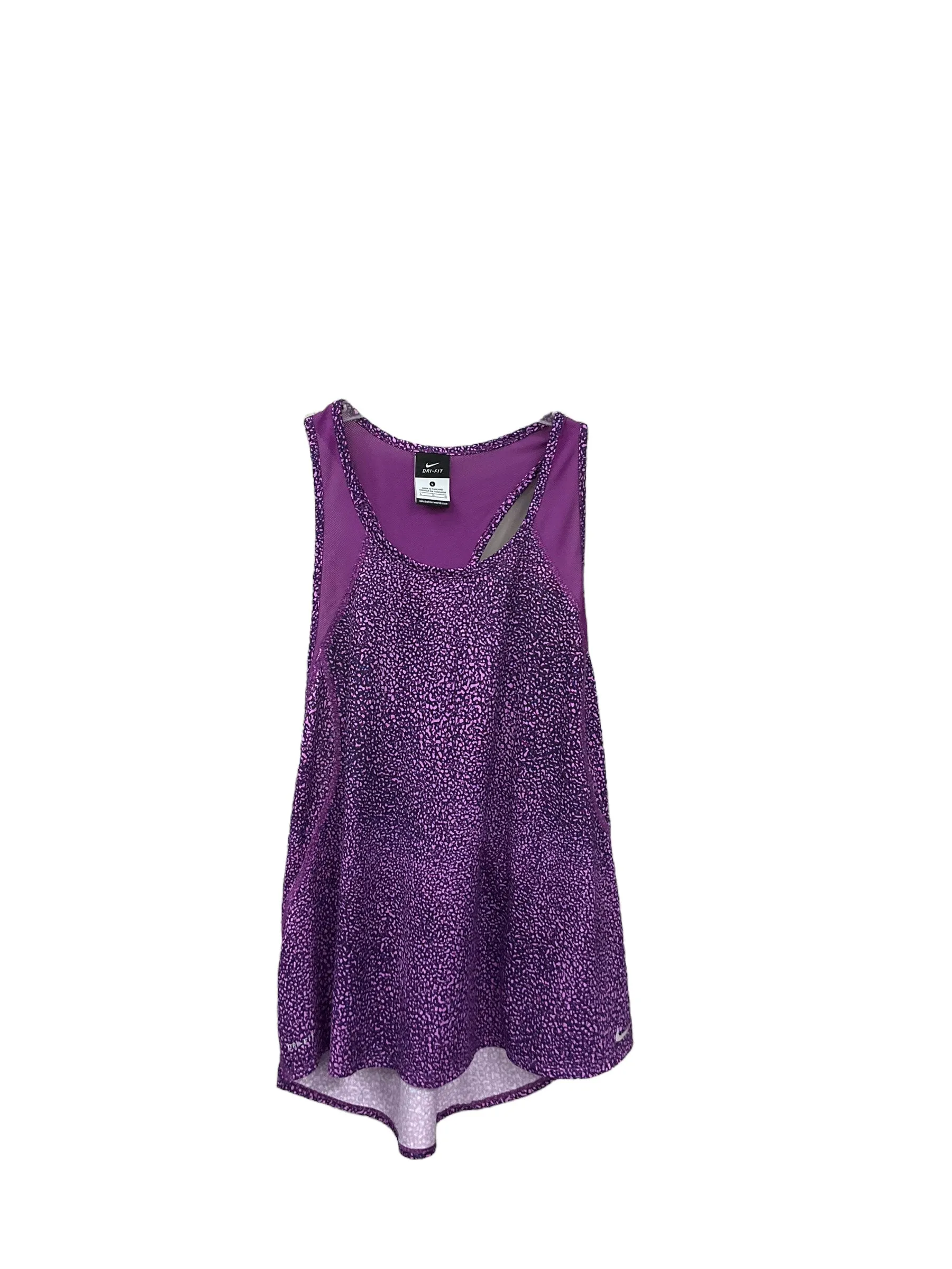 Athletic Tank Top By Nike Apparel In Purple, Size: L