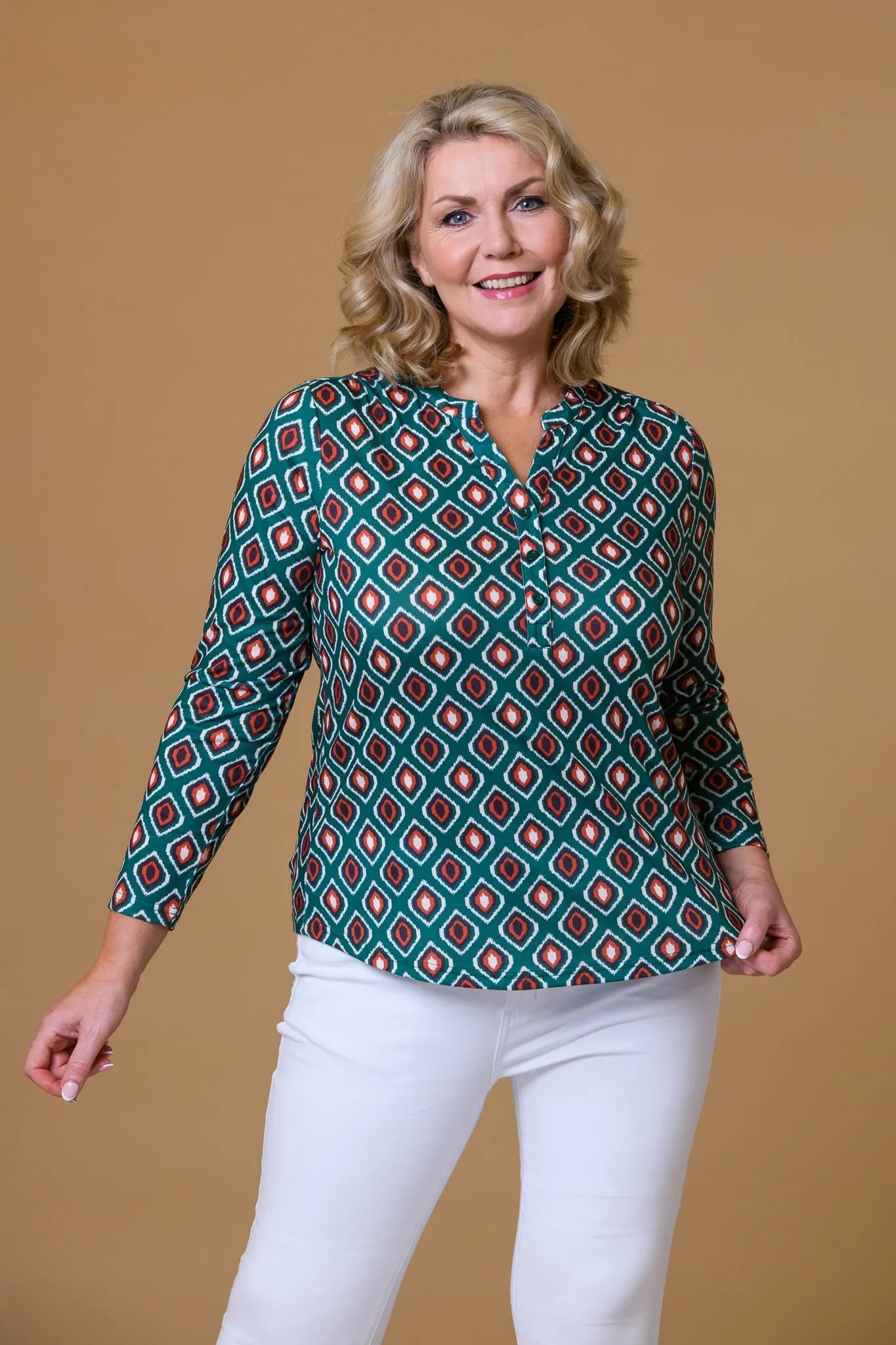 Aztec Print Nehru Top