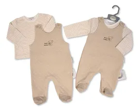 Baby Boys 2 pcs Dungaree Set - New to the World (PK6) (NB-6m) BIS-2020-2592