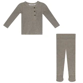 Baby Set With Placket At Side