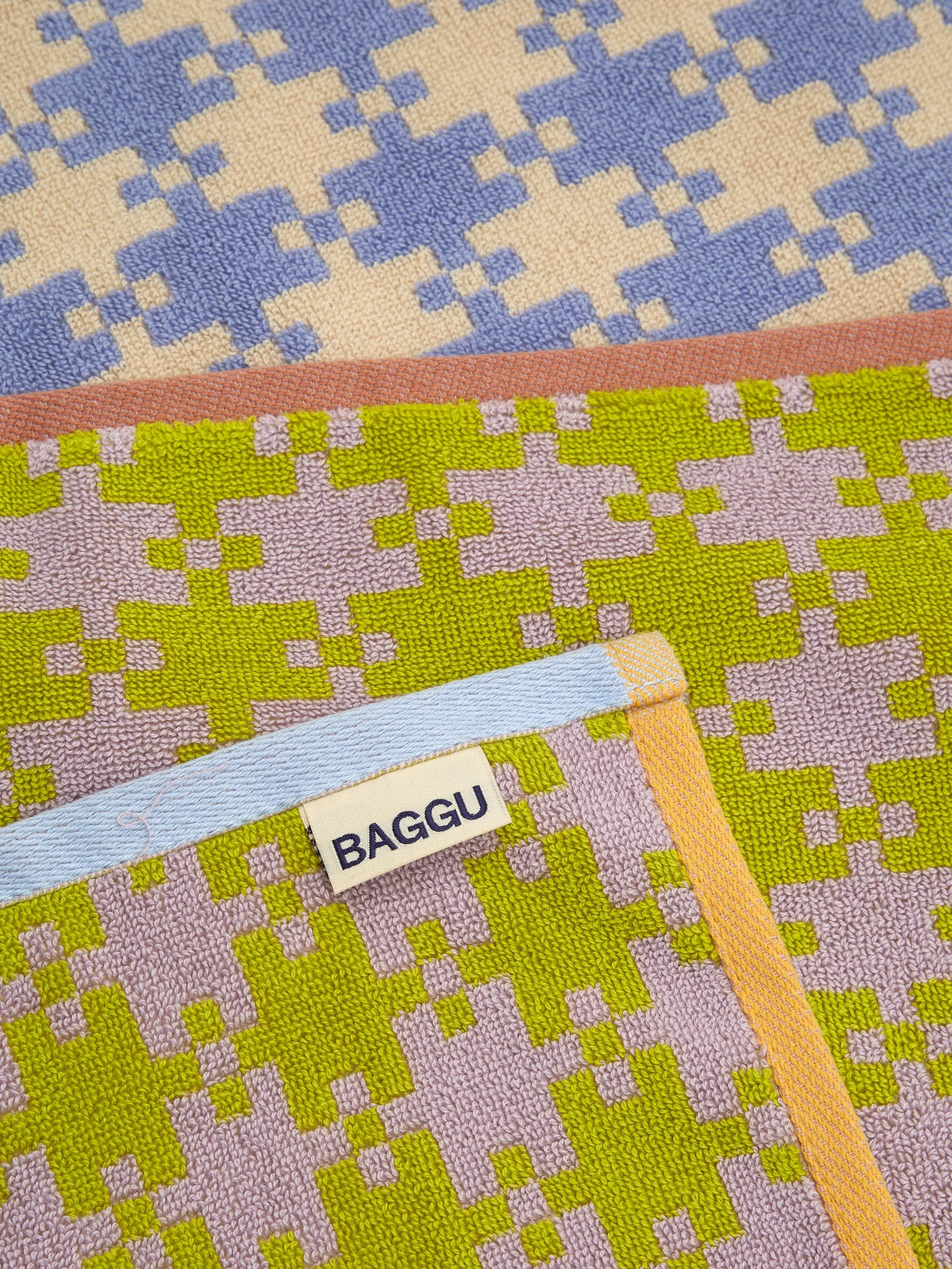 BAGGU Hand Towel Set of 2 - Pastel Pixel Gingham