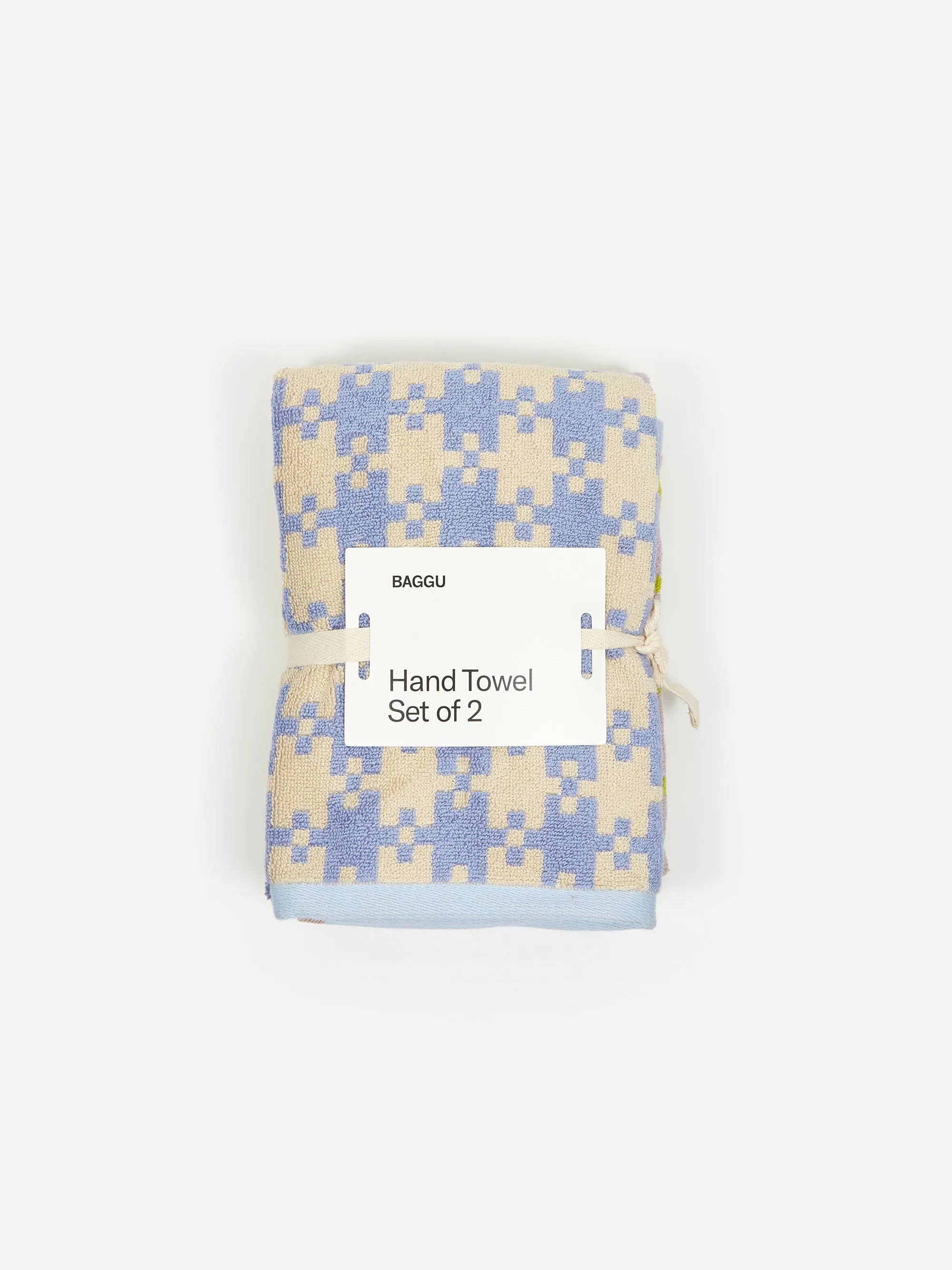 BAGGU Hand Towel Set of 2 - Pastel Pixel Gingham