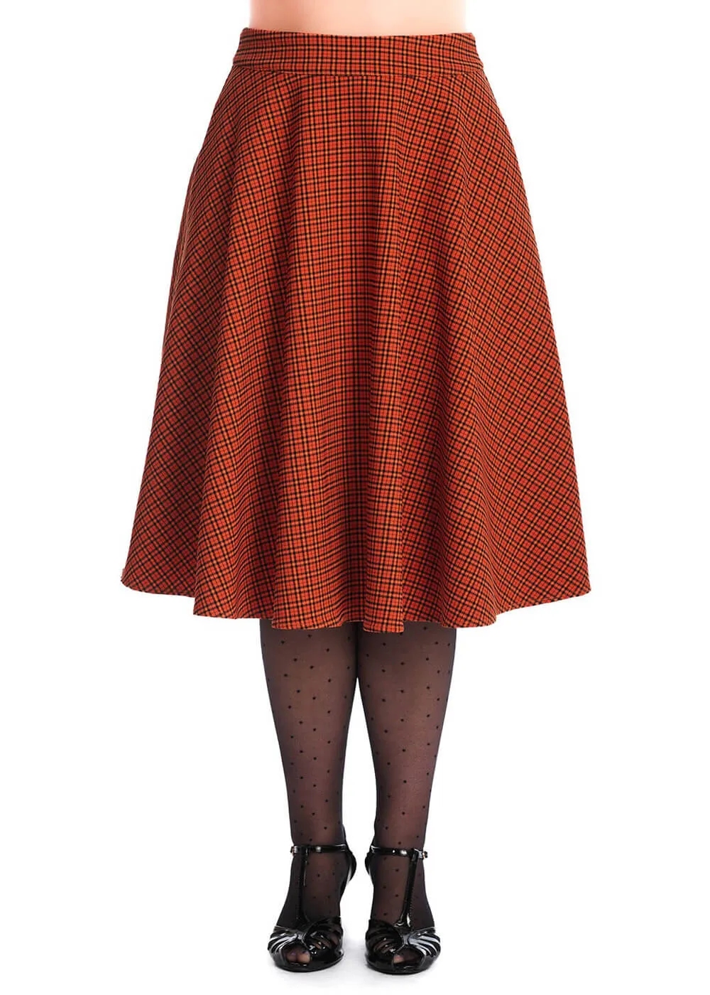 Banned October Spooks 50's Swing Skirt Orange