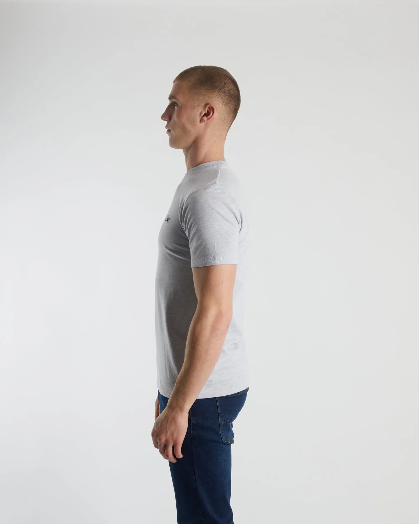 Basic Caden O Neck Tee Pebble