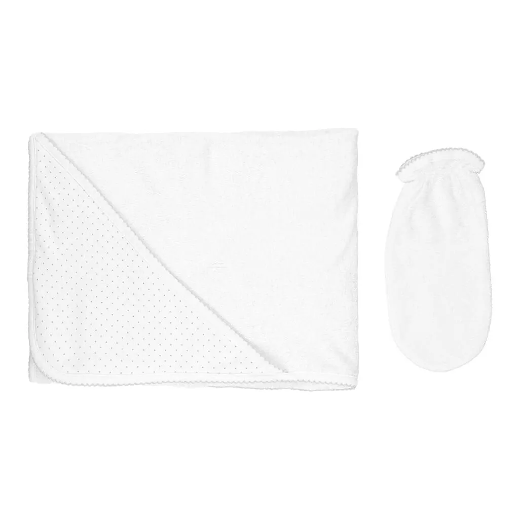 Basic Dots Towel White/Grey