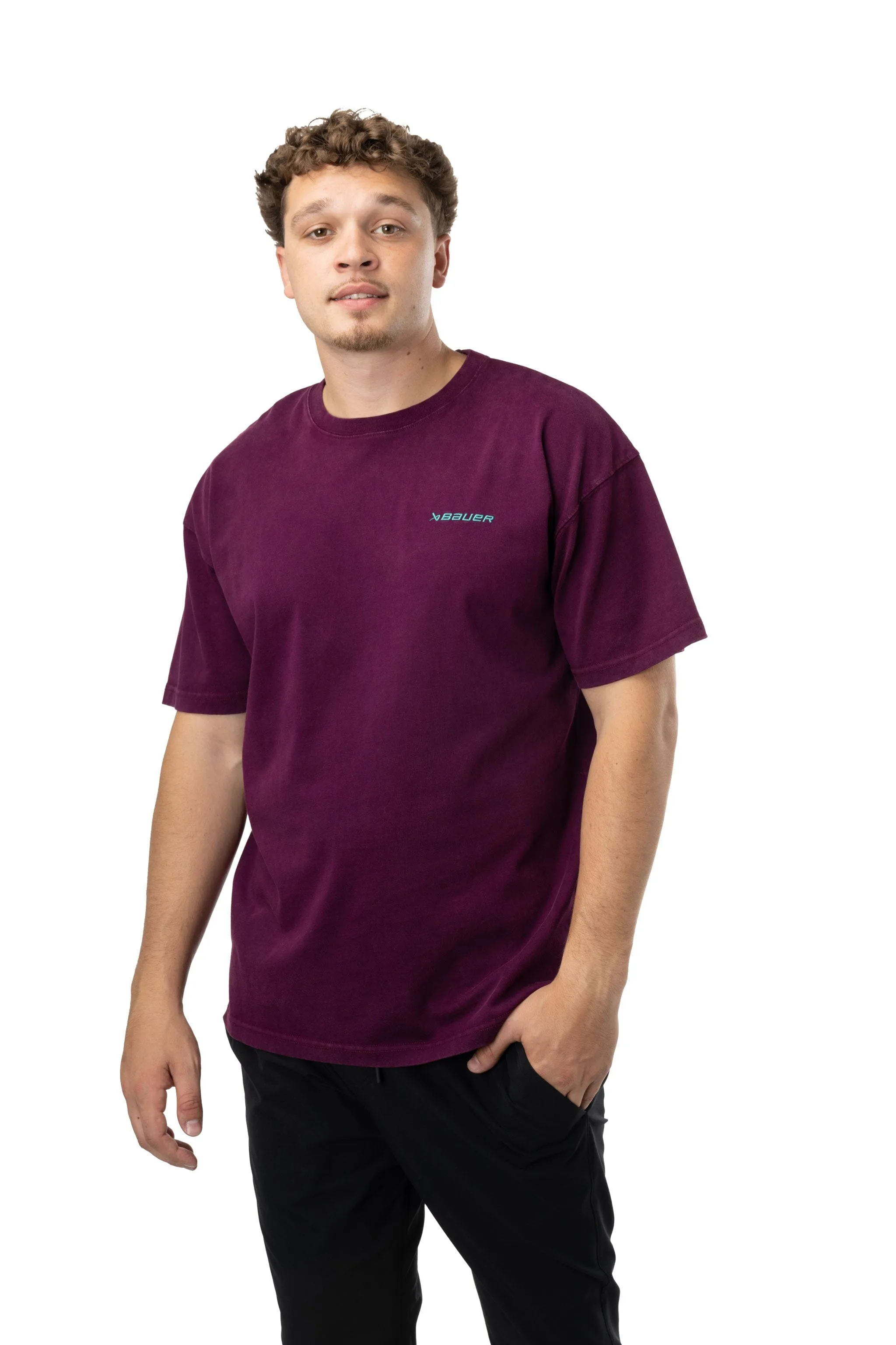 Bauer Acidwash Shortsleeve Shirt - Purple