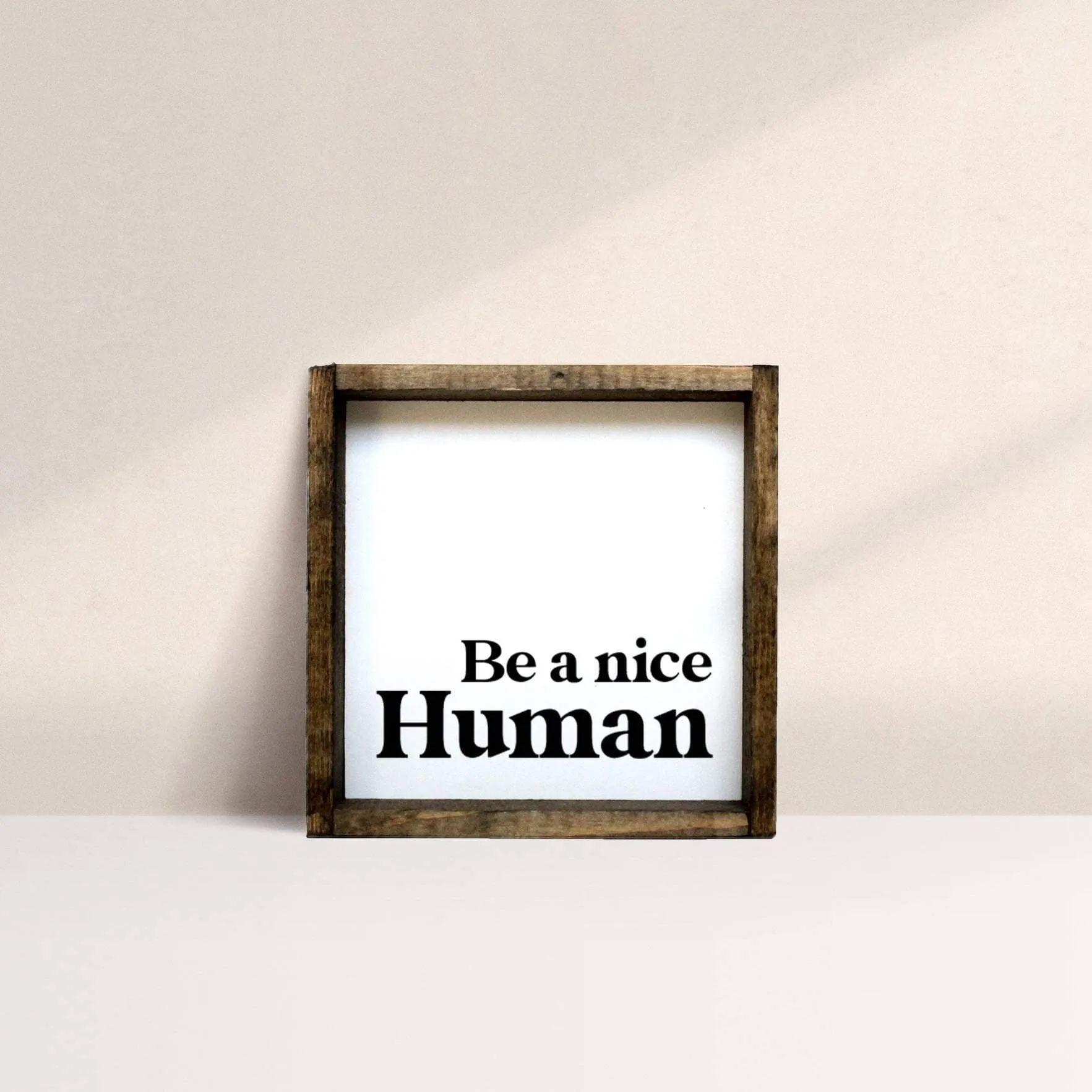 Be A Nice Human | Wood Sign