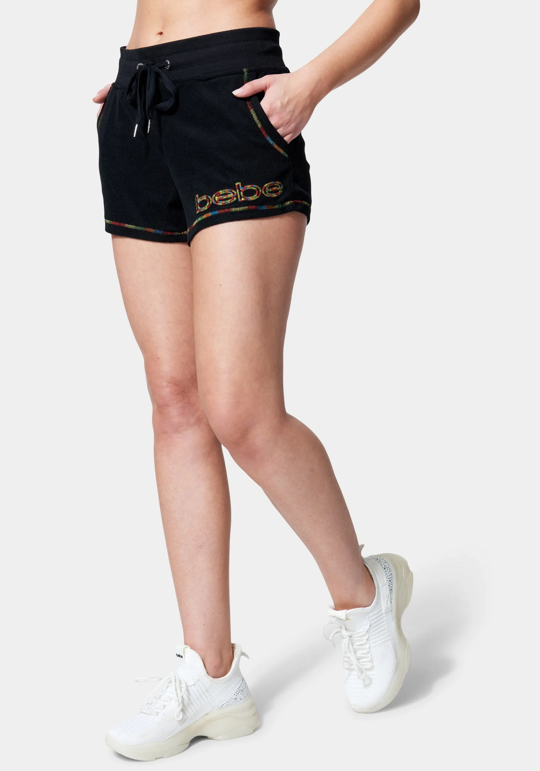 Bebe Logo Surf Terry Short