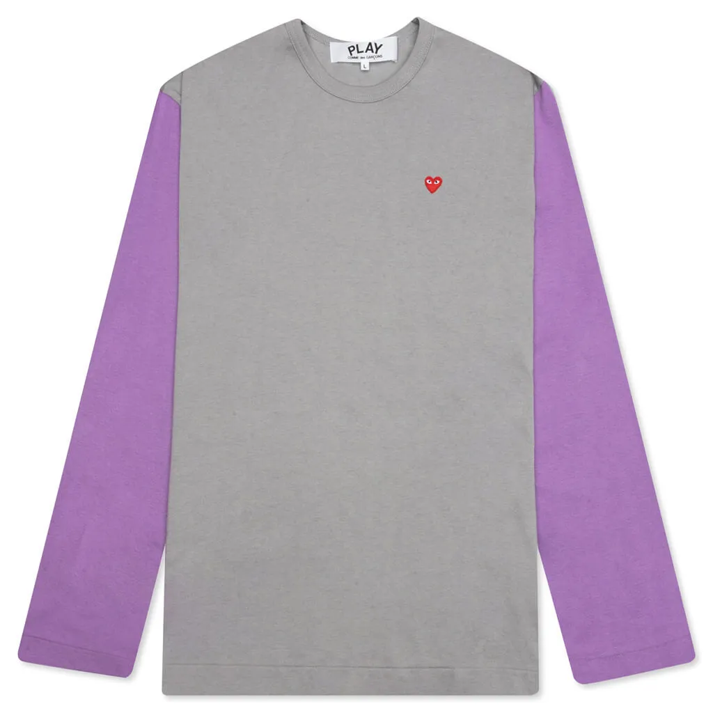 Bi-Color T-Shirt - Grey/Purple