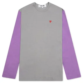 Bi-Color T-Shirt - Grey/Purple