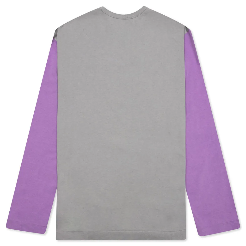 Bi-Color T-Shirt - Grey/Purple