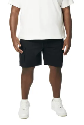 Big and Tall - Graphic Polished Twill Shorts - Black