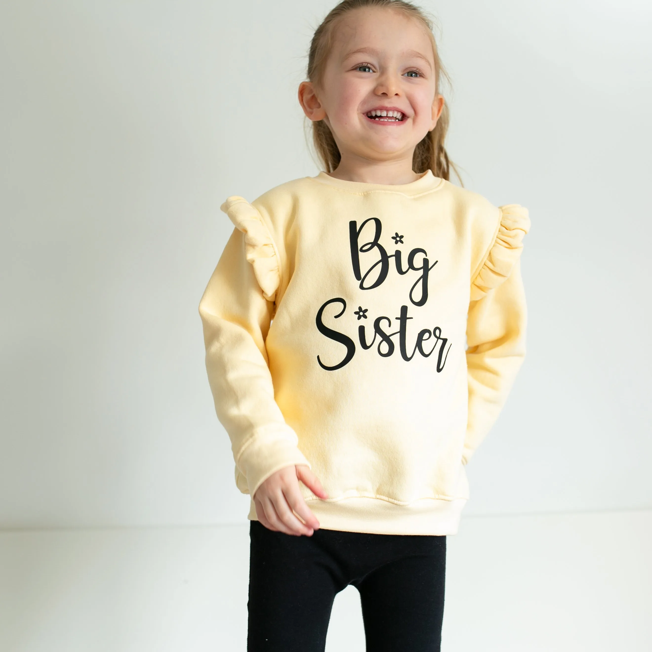 Big sister frill sleeve Sweatshirt