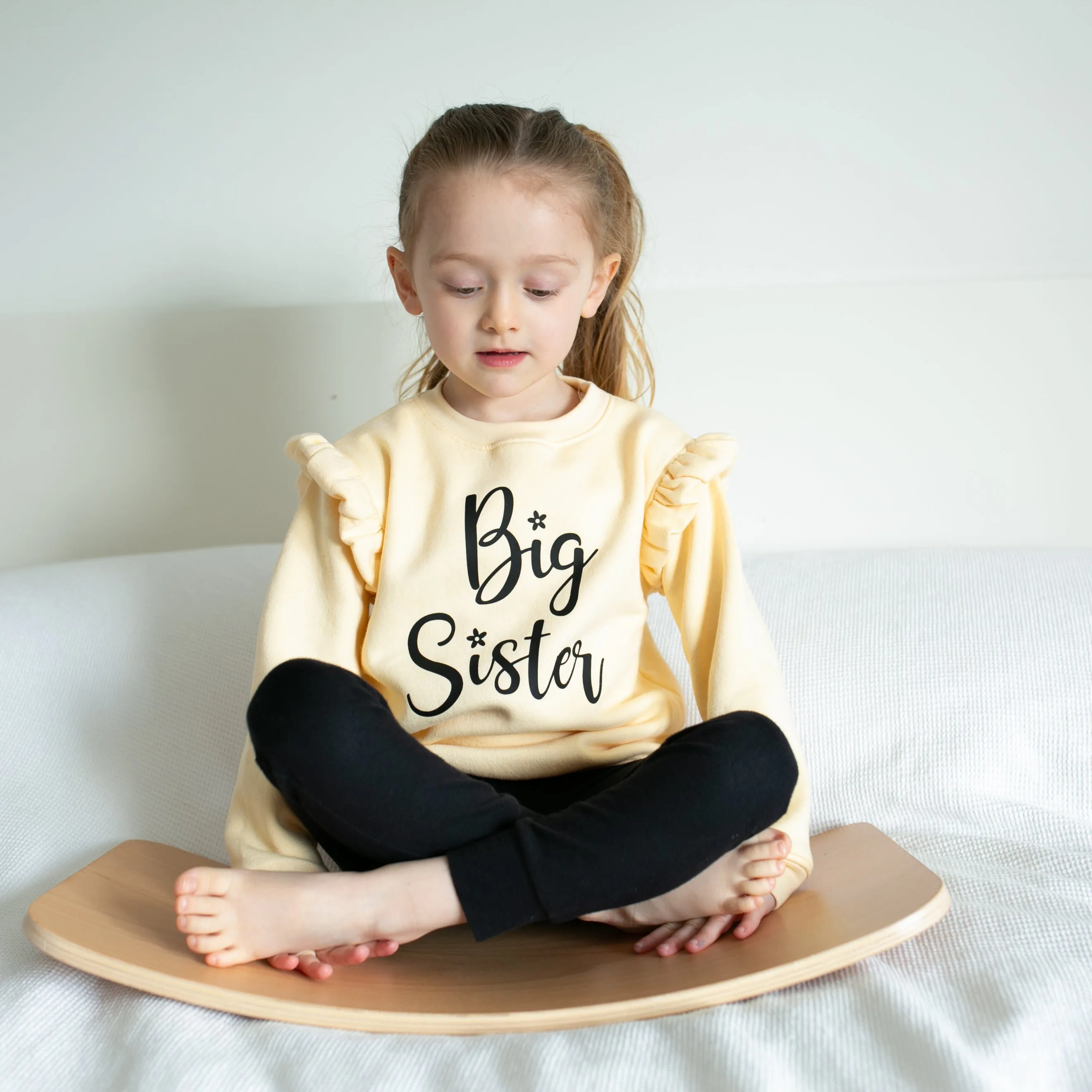 Big sister frill sleeve Sweatshirt