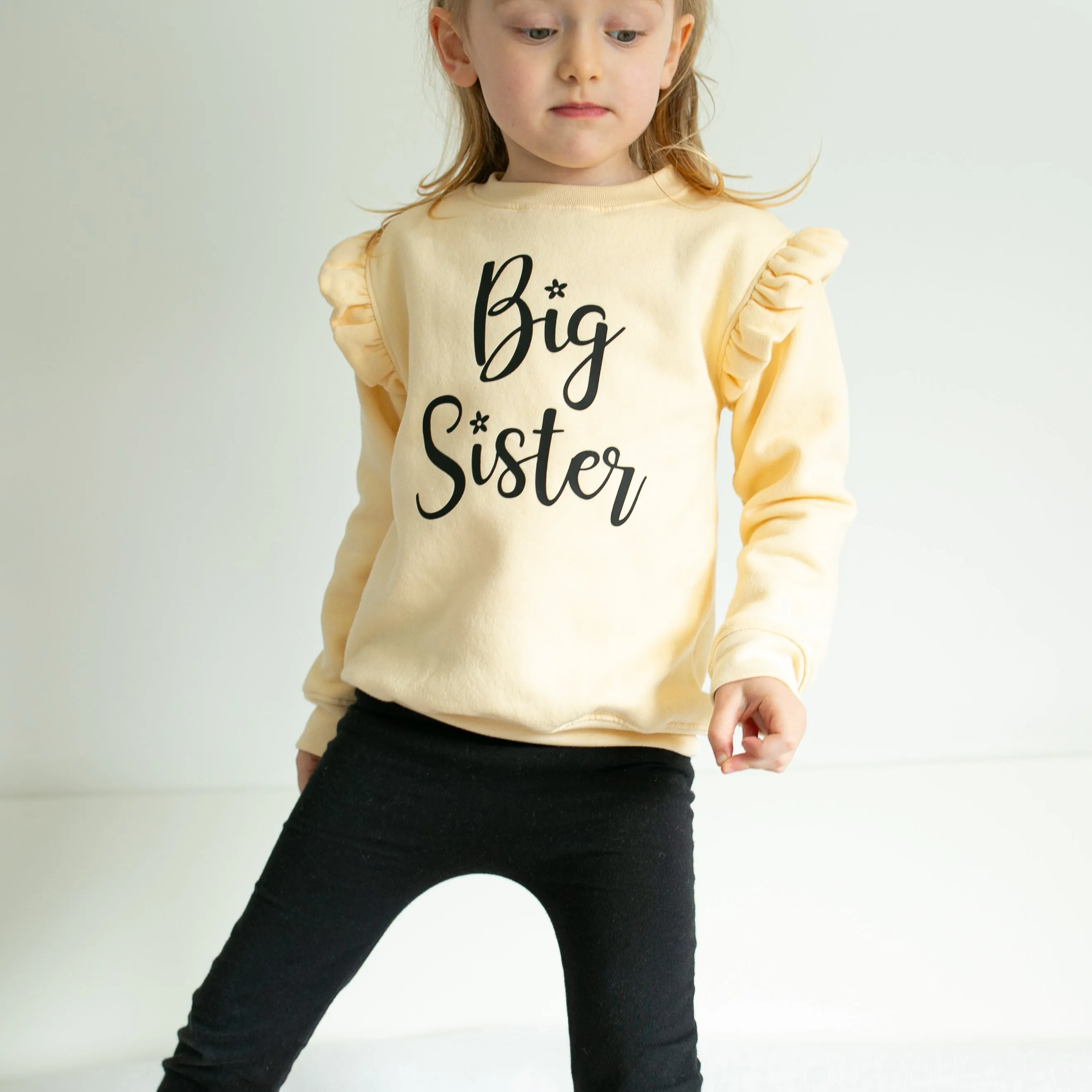 Big sister frill sleeve Sweatshirt