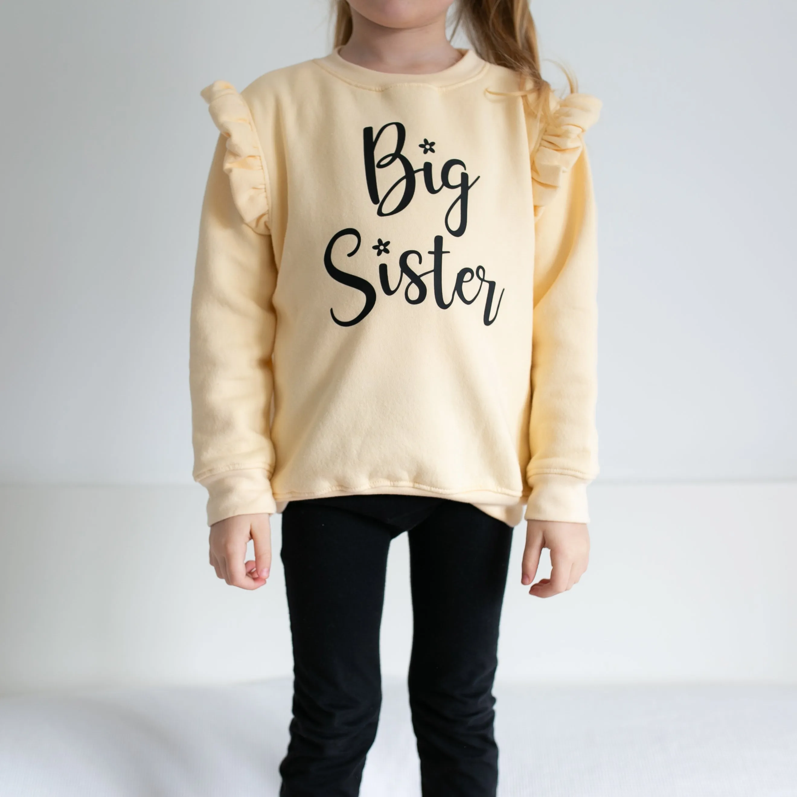 Big sister frill sleeve Sweatshirt