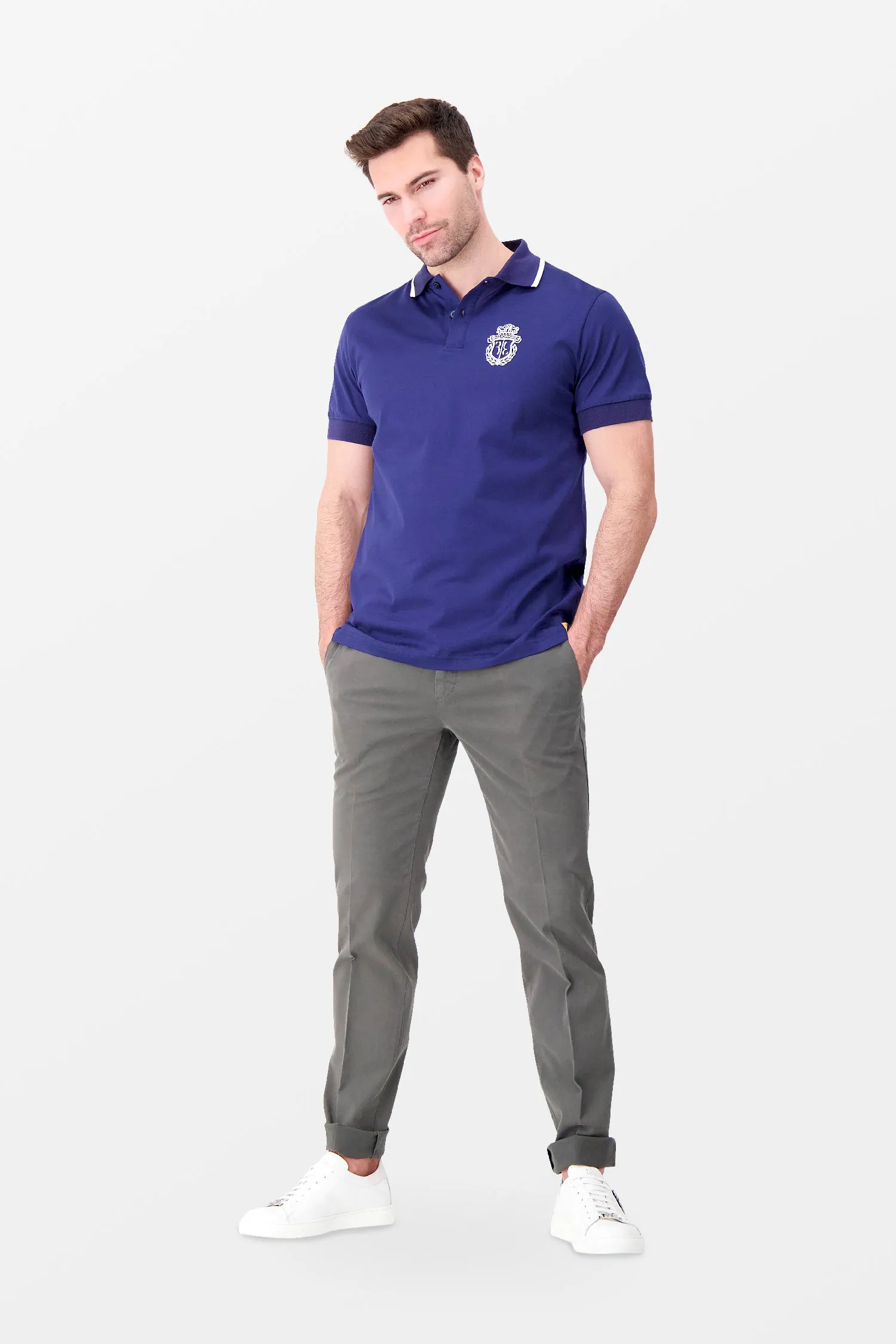 Billionaire Dark Blue SS Crest Polo