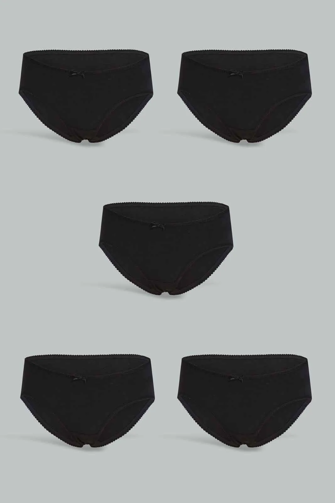 Black Boyleg Brief For Women (Pack of 5)