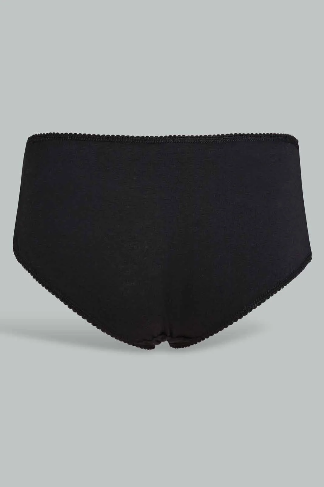 Black Boyleg Brief For Women (Pack of 5)