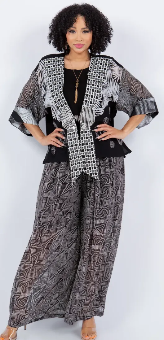 Black Deco Hippie Chic Flirty Fashionista Jacket