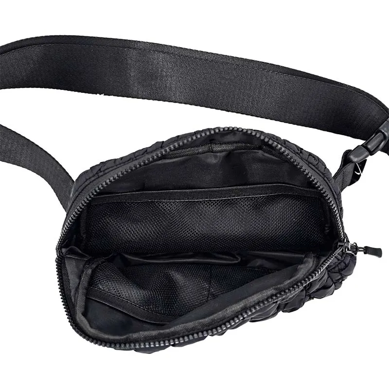 Black Puffer Belt Bag