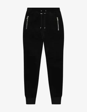 Black Velvet Biker Sweat Pants -