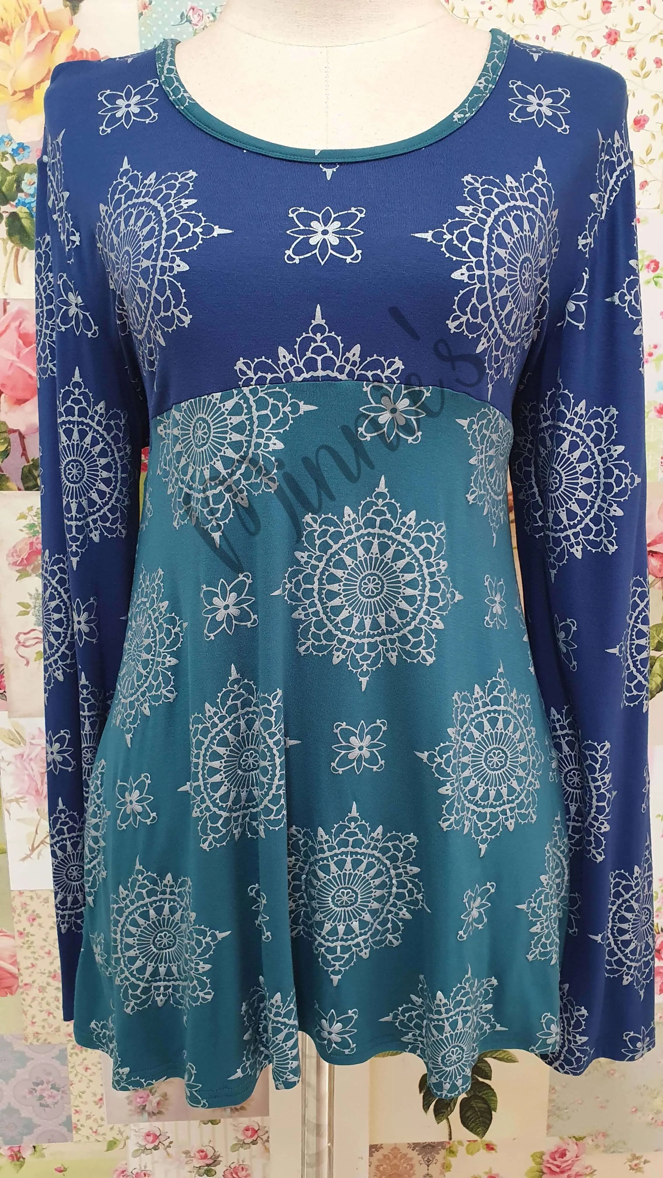 Blue & Jade Top BE056