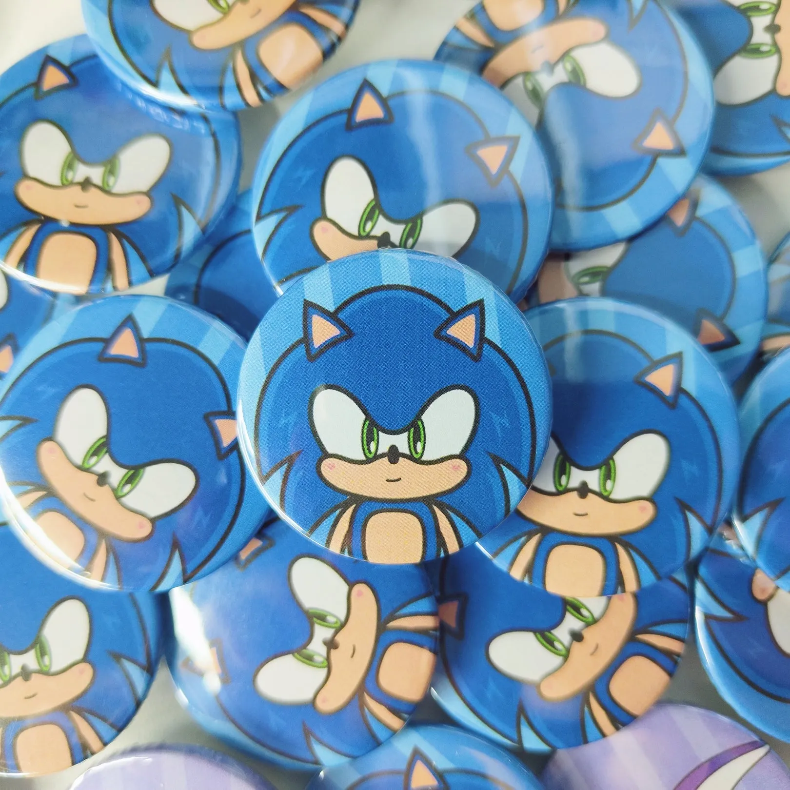 Blue Blur 38mm Button Badge