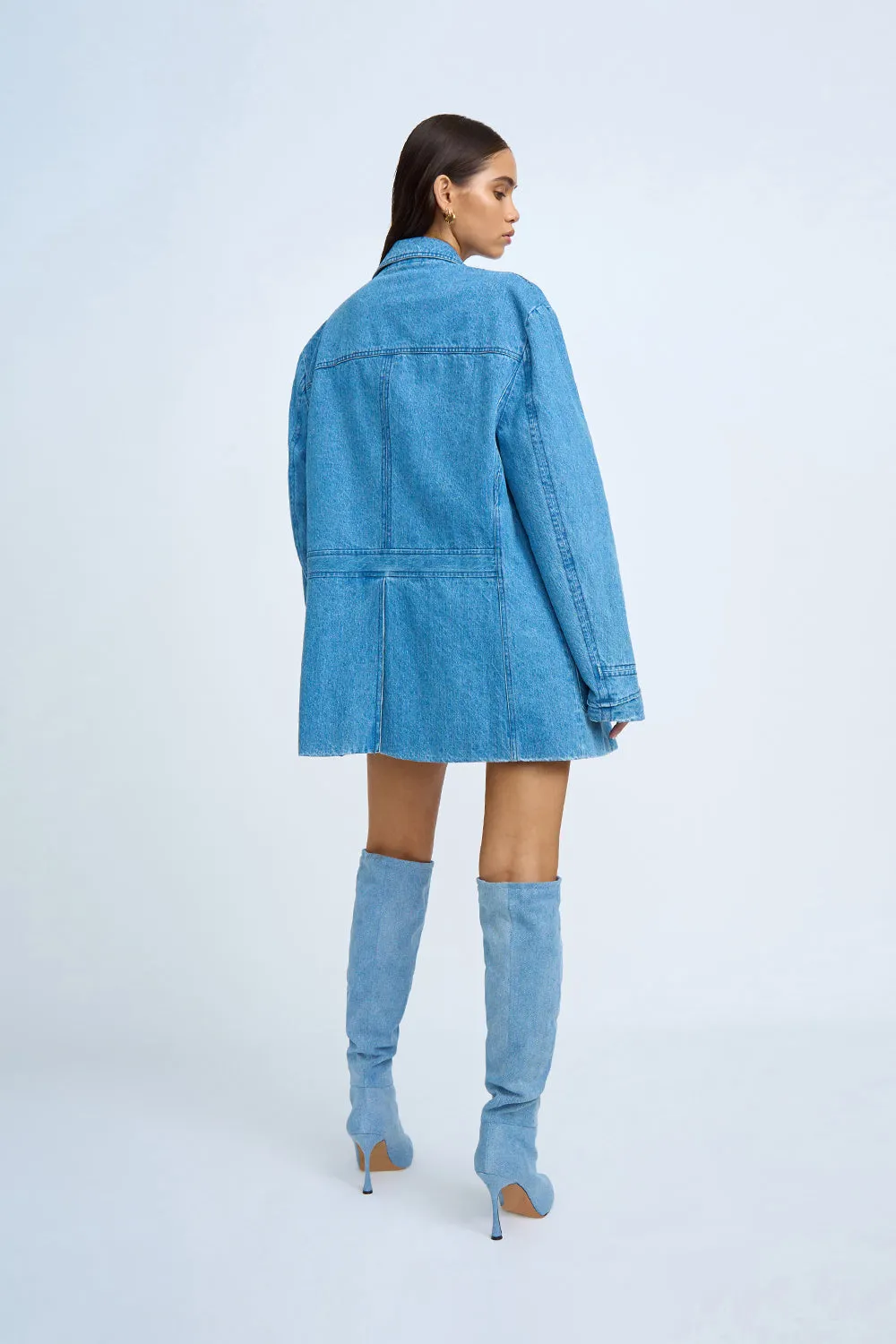 Blue Jean Beauty Blazer | Final Sale - Blue Wash