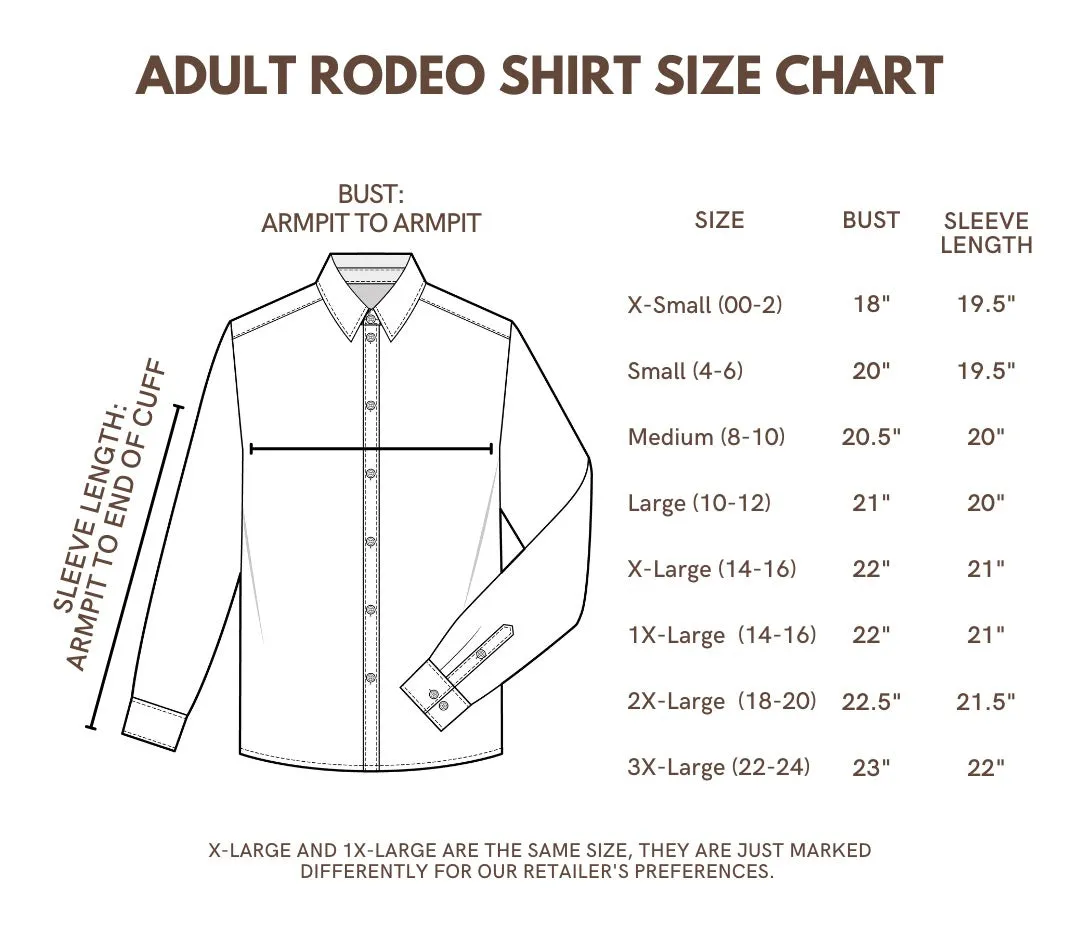 BLUE SERAPE YOKE PERFORMANCE RODEO SHIRT (ADULT)