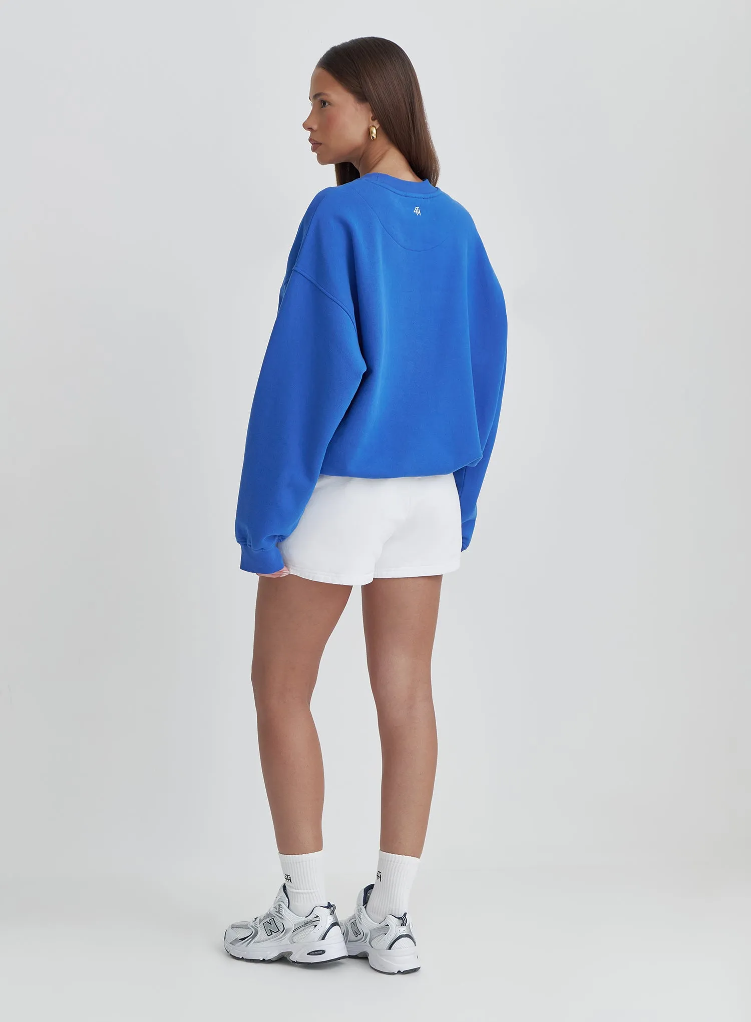 Blue St Tropez Slogan Oversized Sweatshirt- Ines