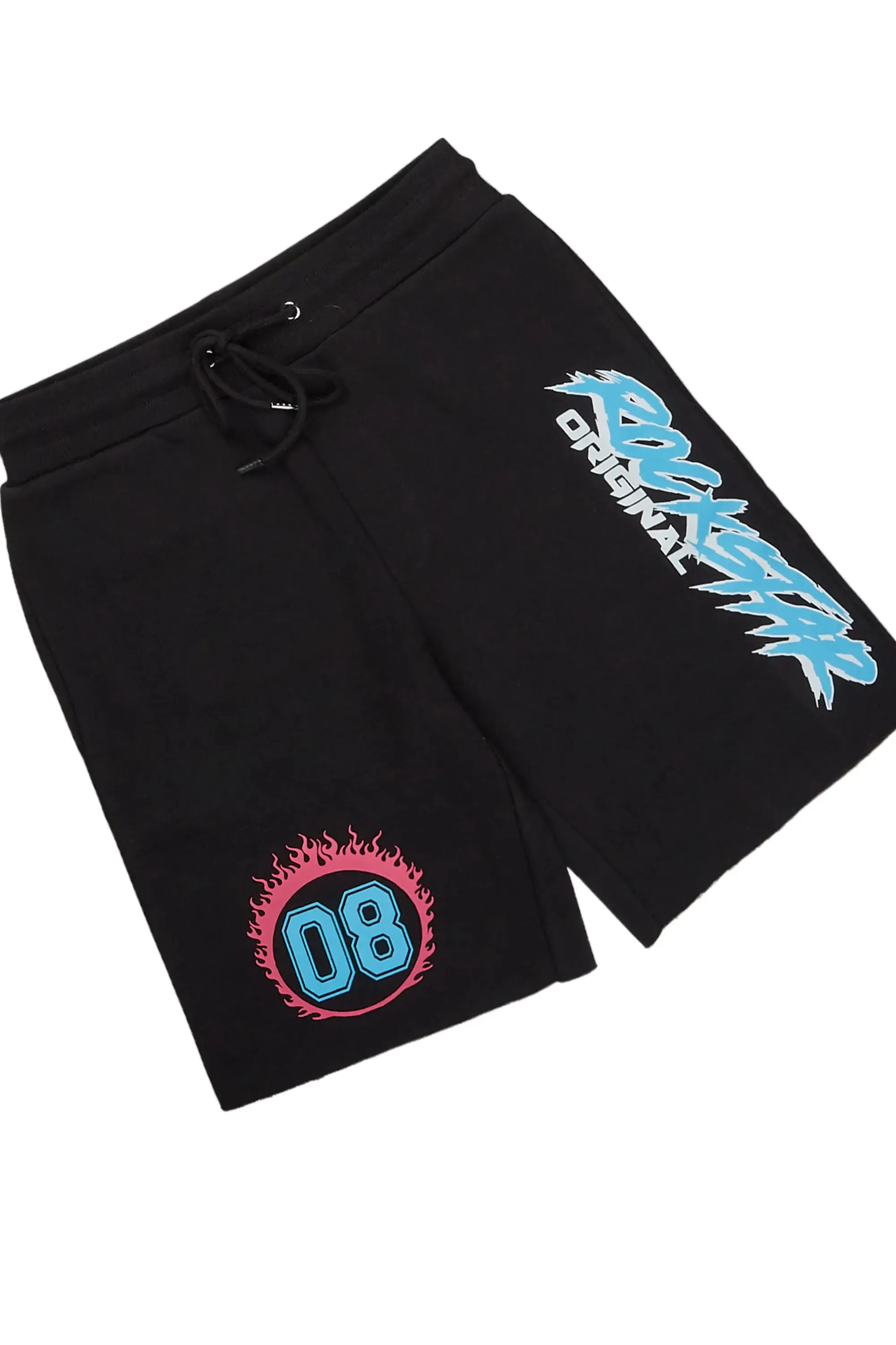 Boys Draven Black T-Shirt Short Set