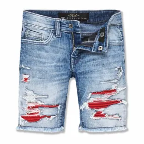 Boys Jordan Craig Siena Denim Shorts (Viper Blue) J3191SB