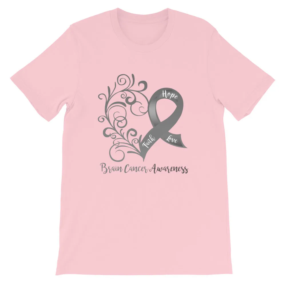 Brain Cancer Awareness Cotton T-Shirt - Light Colors