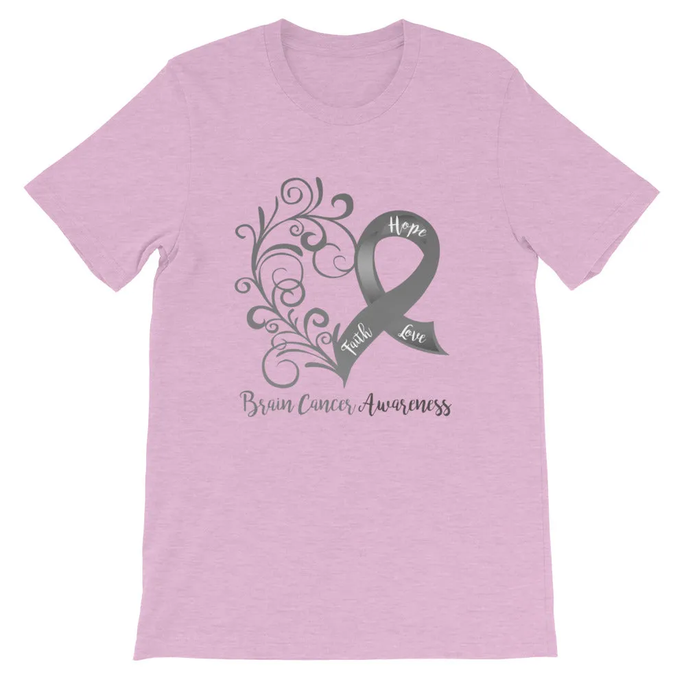 Brain Cancer Awareness Cotton T-Shirt - Light Colors