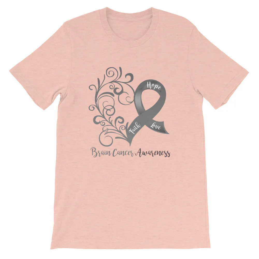 Brain Cancer Awareness Cotton T-Shirt - Light Colors