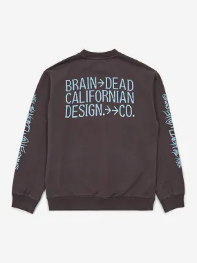 Brain Dead Electronic Attack Crewneck - Grey