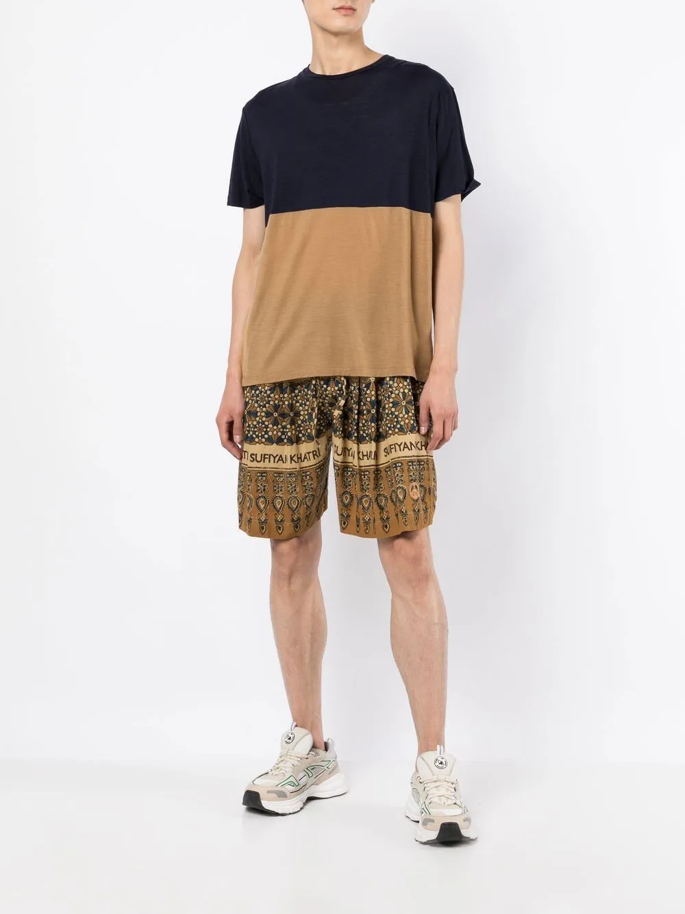 Bridge Block-Print Bermuda Shorts