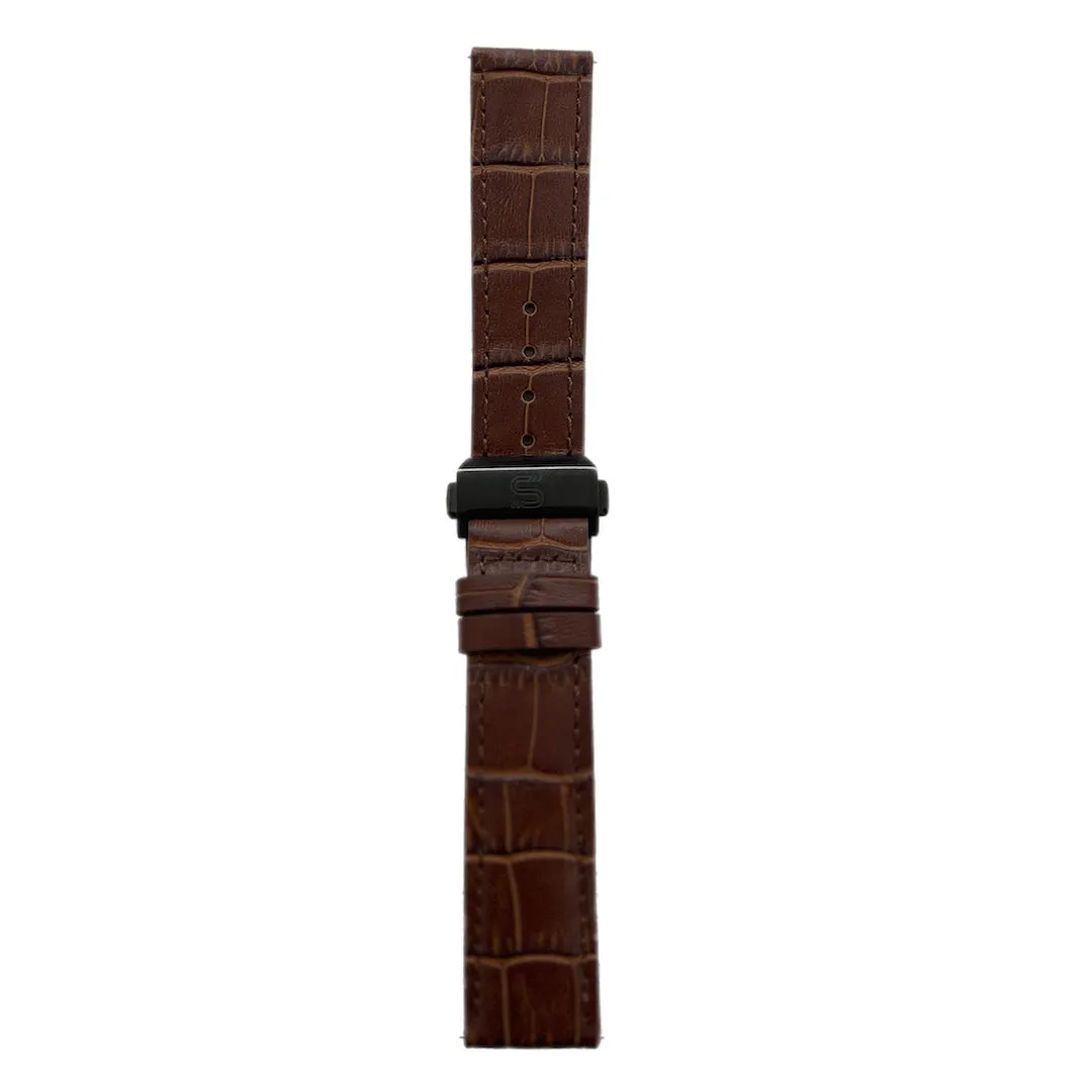 Brown Leather  - Black Clasp