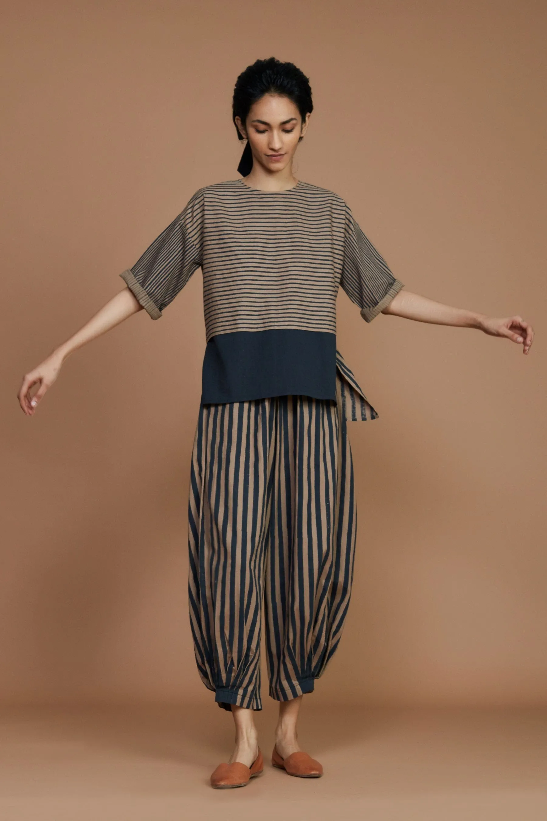 Brown with Charcoal Striped NHera Pants