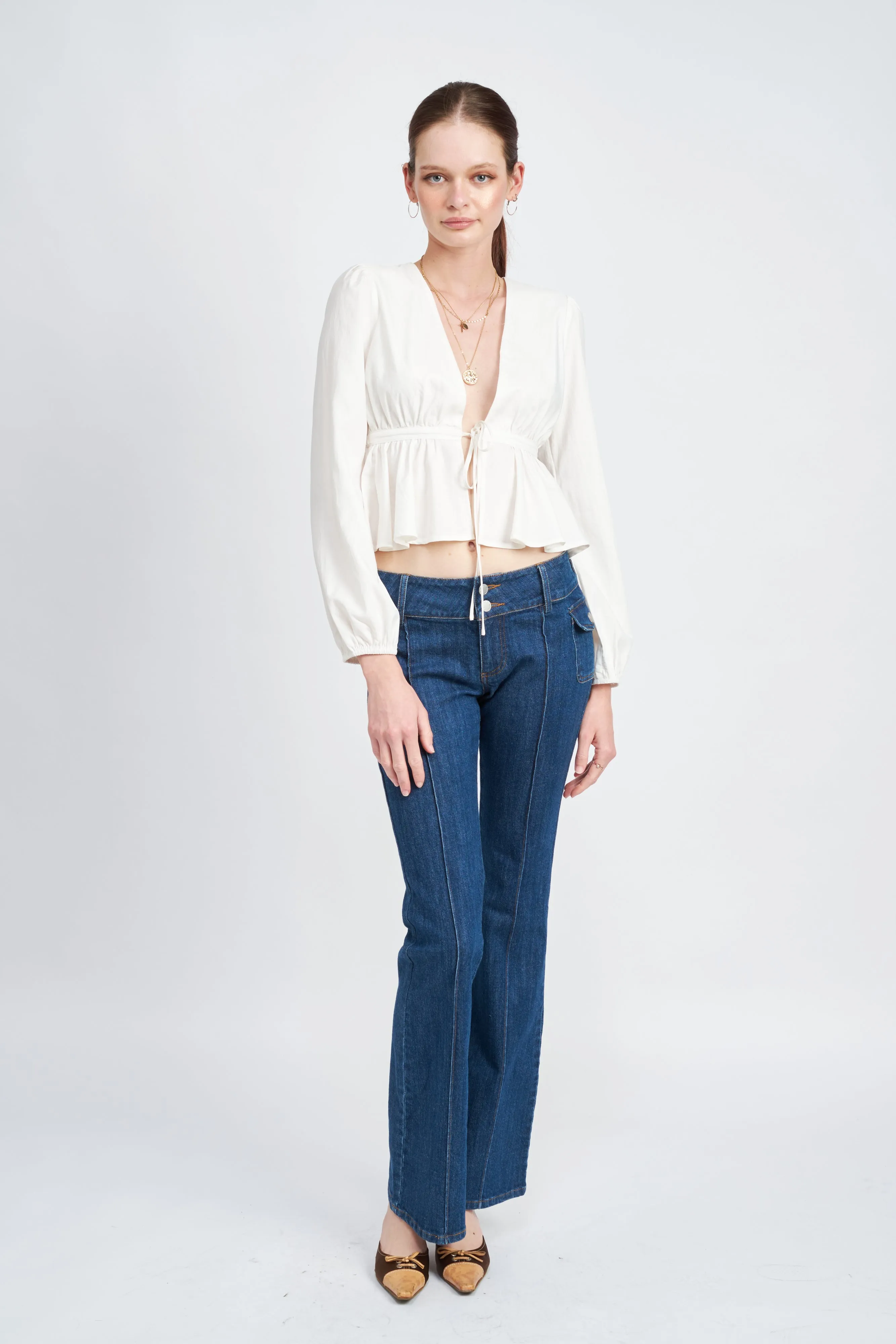 Brynlee Flare Denim Pants