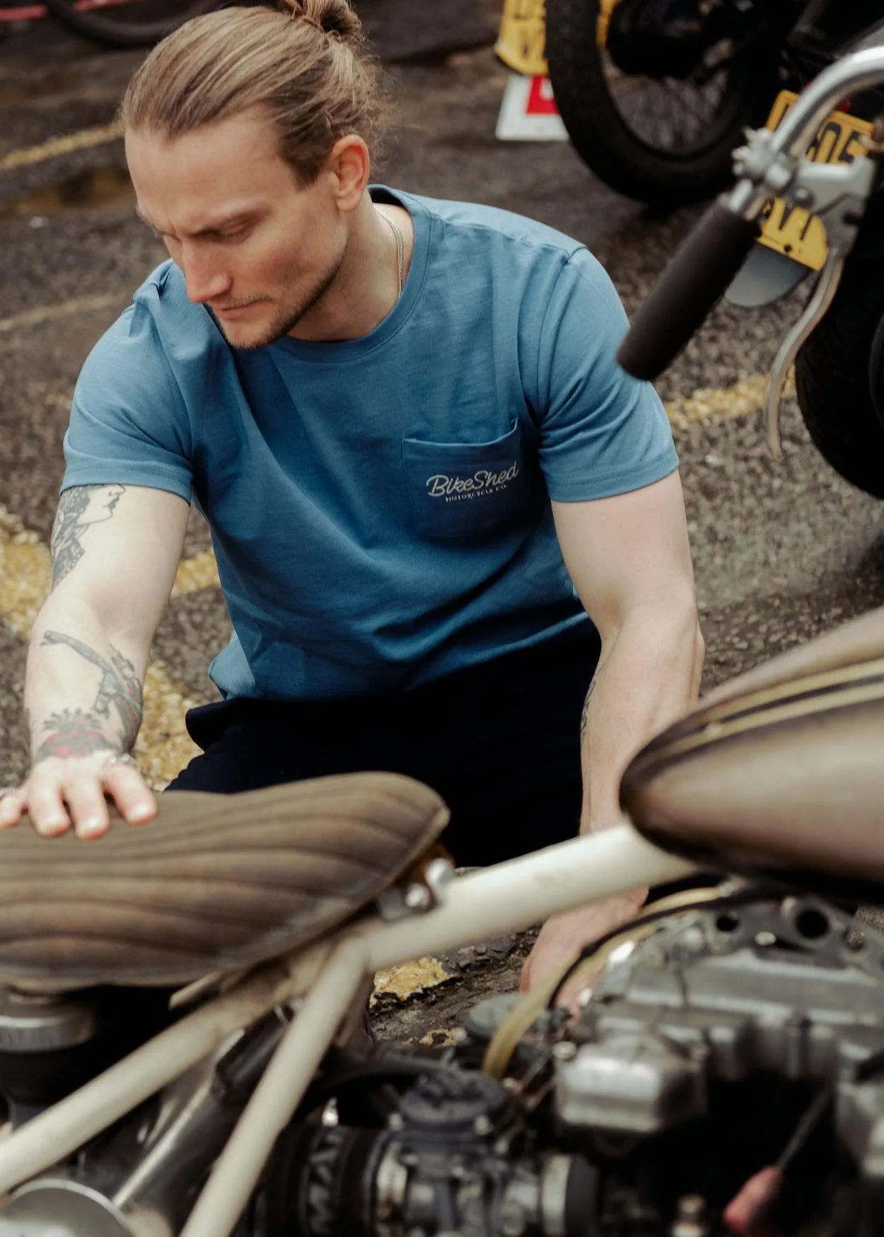 BSMC Chain Slub T Shirt - Blue