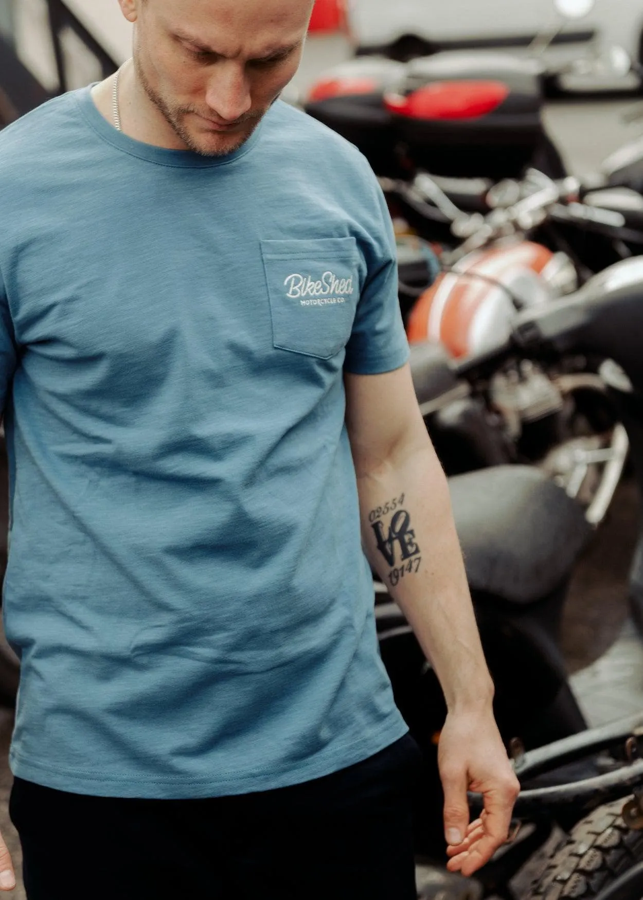 BSMC Chain Slub T Shirt - Blue