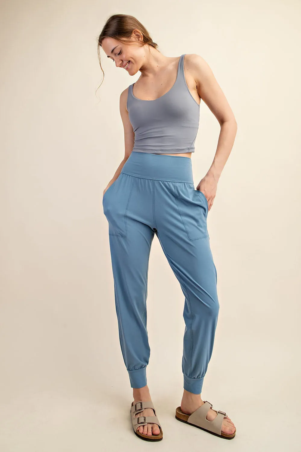 Butter Soft Joggers - Blue