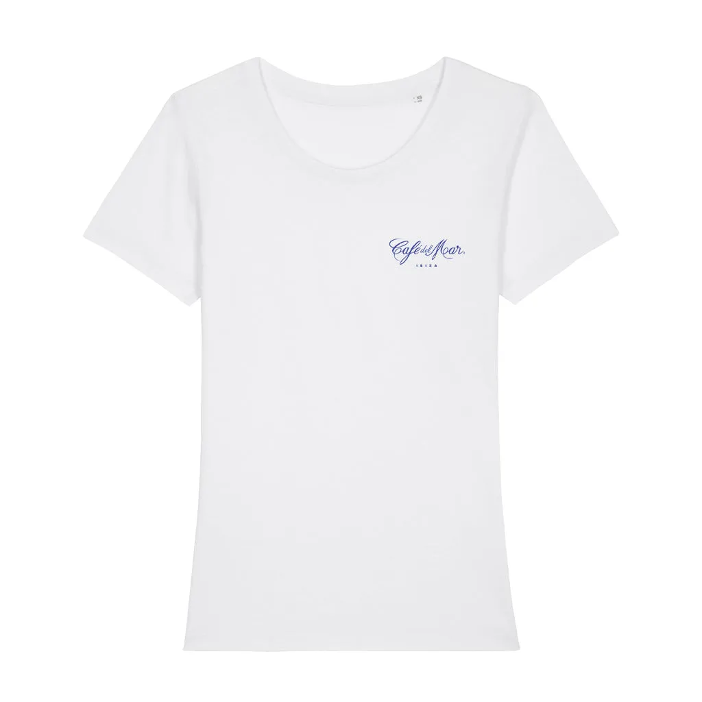 Café del Mar 35th Anniversary Logo Front And Back Print Women's Iconic Fitted T-Shirt