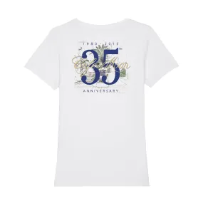 Café del Mar 35th Anniversary Logo Front And Back Print Women's Iconic Fitted T-Shirt